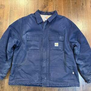 Carhartt FR Flame-Resistant Duck Quilt-Lined Traditional Coat 101618-410 Navy 2X